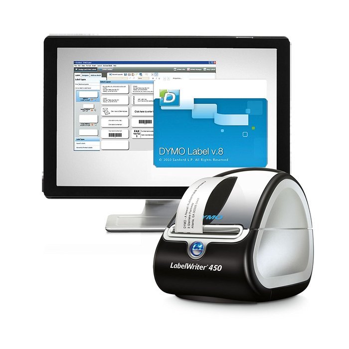 DYMO LabelWriter 450 Thermal Label Printer (1752264) + 2 bonus Multi-Purpose Rolls N9