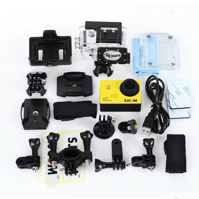 SJCAM SJ5000 WIFI Sports Camera 2 Inch Screen 1080P Video Camcorder Waterproof HD 14MP Action Camera Yellow N4