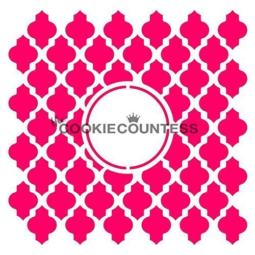 The Cookie Countess Moroccan Monogram stencil