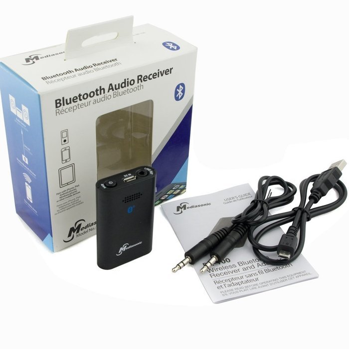 Mediasonic BR-100 Bluetooth Audio Receiver V3.0 EDR with A2DP Technology with 3.5mm Stereo Output for Home Theater... N4