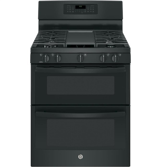 GE JGB860DEJBB 30" Black Gas Sealed Burner Double Oven Range - Convection N3