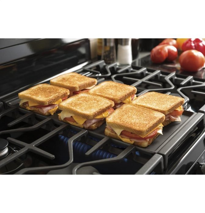 GE JGB860DEJBB 30" Black Gas Sealed Burner Double Oven Range - Convection N4