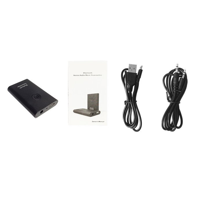 Alpharan CSRV Bluetooth Stereo Audio Music Transmitter 3.5mm Color Black