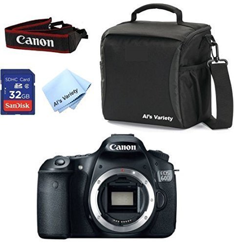 Canon EOS 60D (Body Only) + Al&rsquo;s Variety Deluxe Gadget Bag + 32GB Bandwidth Memory Card + Al&rsquo;s Variety Premium...