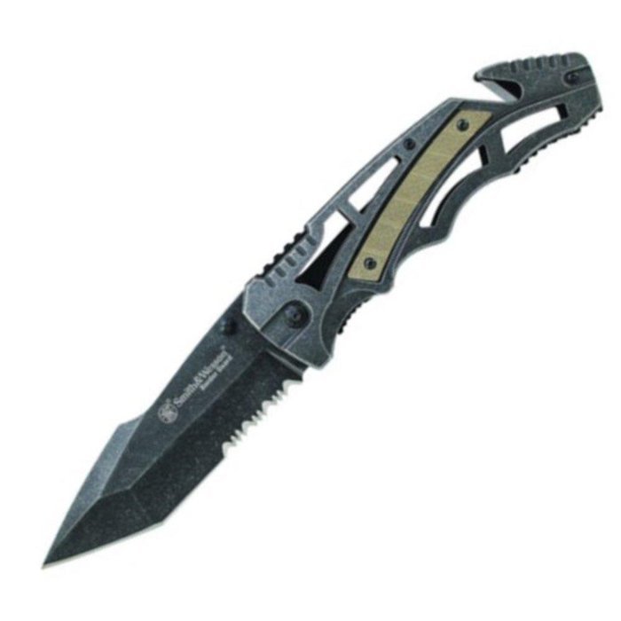 Smith & Wesson Liner Lock Partially Serr consumer electronics