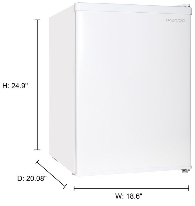 Daewoo - 2.4 Cu. Ft. Compact Refrigerator w. Chiller - White N3