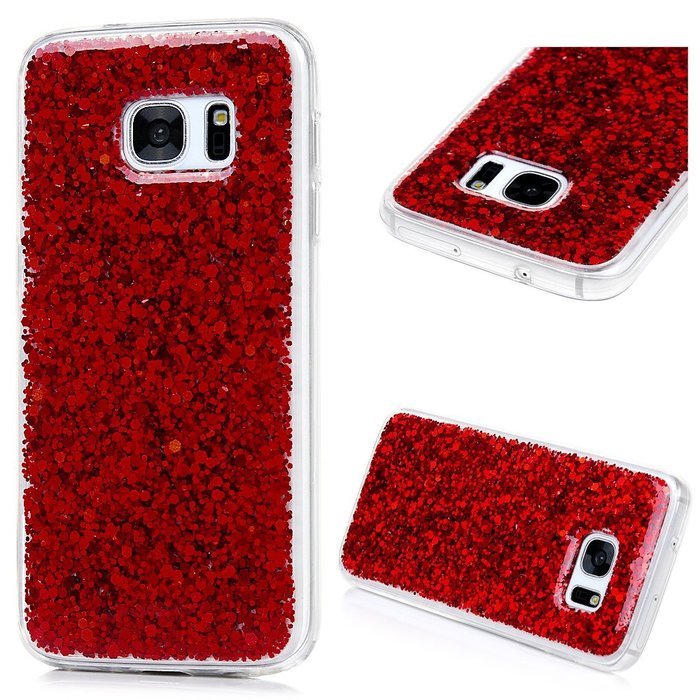 Badalink Galaxy S7 Case Shiny Glitter Sparkle Powder Series Shockproof Drop Protection Soft TPU Rubber Protective... N30
