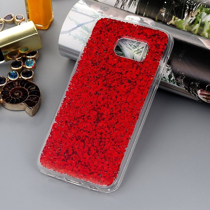 Badalink Galaxy S7 Case Shiny Glitter Sparkle Powder Series Shockproof Drop Protection Soft TPU Rubber Protective... N32