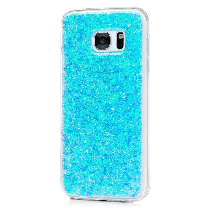 Badalink Galaxy S7 Case Shiny Glitter Sparkle Powder Series Shockproof Drop Protection Soft TPU Rubber Protective... N35