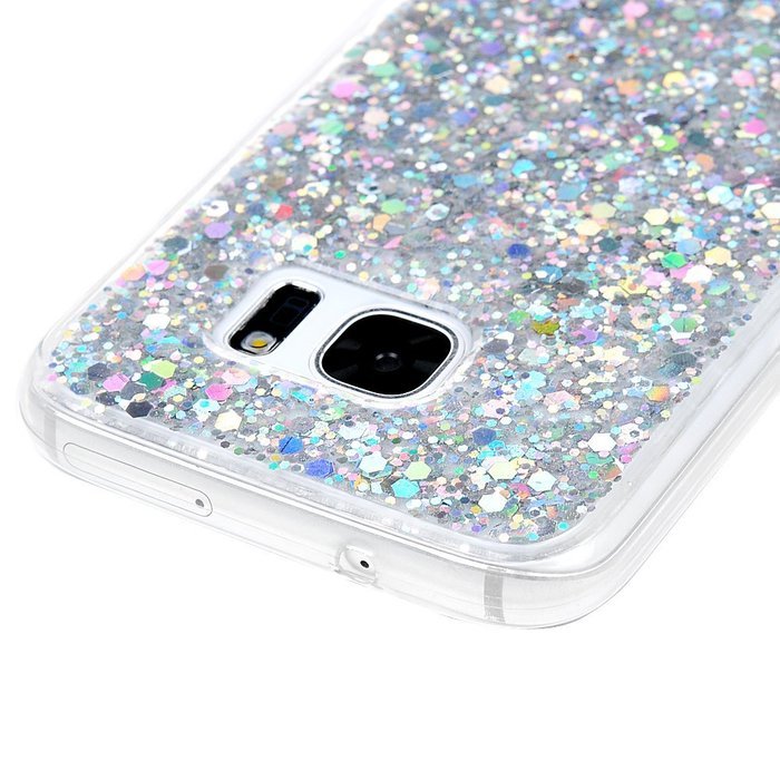 Badalink Galaxy S7 Case Shiny Glitter Sparkle Powder Series Shockproof Drop Protection Soft TPU Rubber Protective... N38
