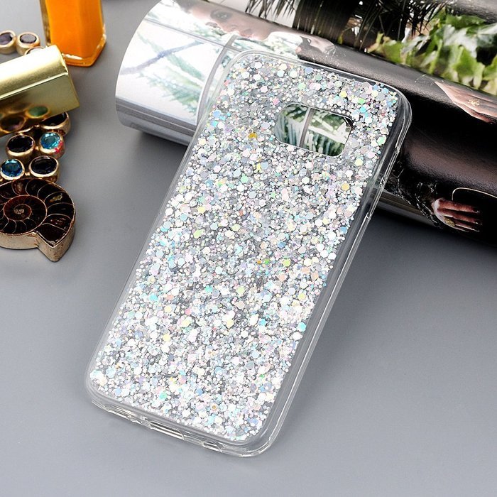 Badalink Galaxy S7 Case Shiny Glitter Sparkle Powder Series Shockproof Drop Protection Soft TPU Rubber Protective... N39