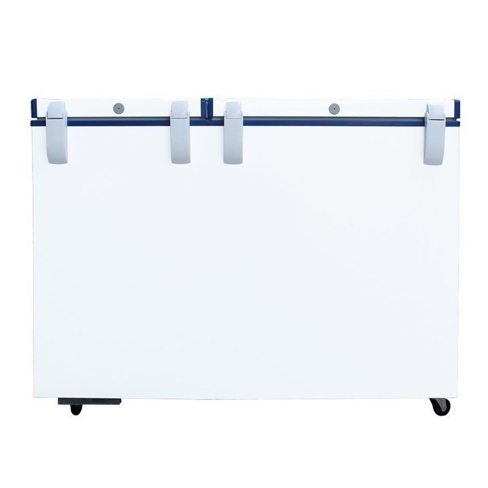 Double Door Ice Cream Chest Deep Freezer Beverages Cooler 2 Cabinet Commercial Refrigerator Office Apartment Size... N2