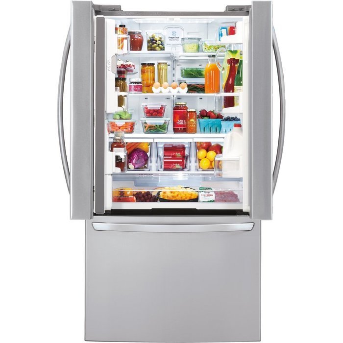 LG LFXS29626S 28.8 Cu. Ft. Stainless Steel French Door Refrigerator - Energy Star N3