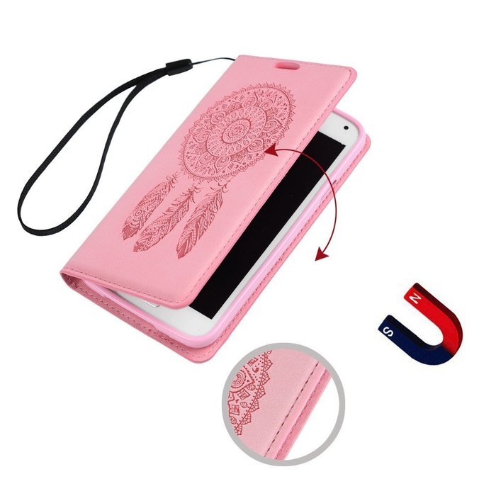 Galaxy S5 Case, YOKIRIN Printed Dream Catcher & Campanula Design [Wrist Strap] Flip Folio... N39