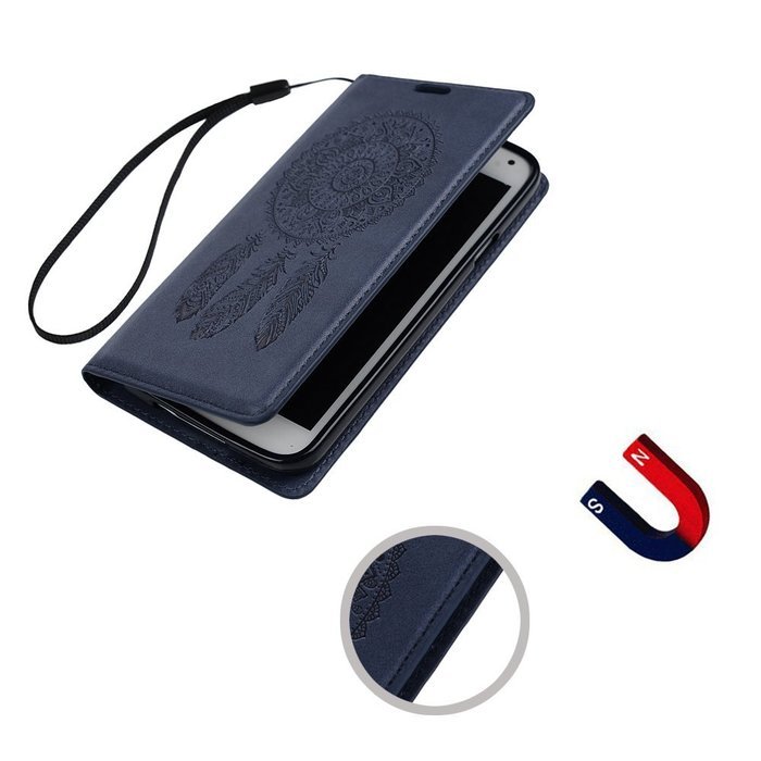 Galaxy S5 Case, YOKIRIN Printed Dream Catcher & Campanula Design [Wrist Strap] Flip Folio... N42