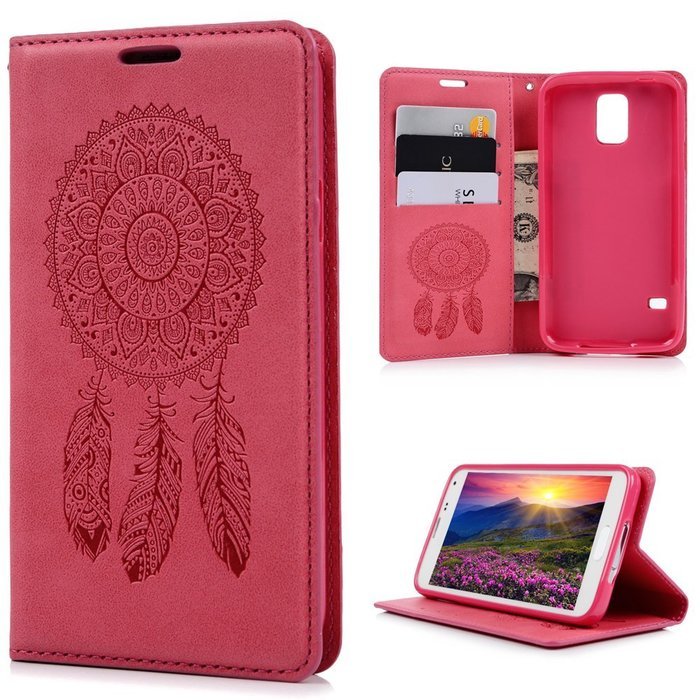Galaxy S5 Case, YOKIRIN Printed Dream Catcher & Campanula Design [Wrist Strap] Flip Folio... N47