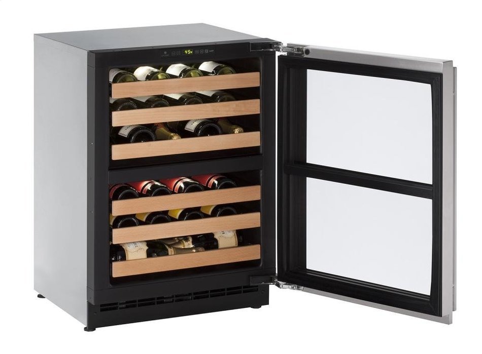 U-Line U2224ZWCINT61A Built-in Wine Storage, 24", Stainless Steel