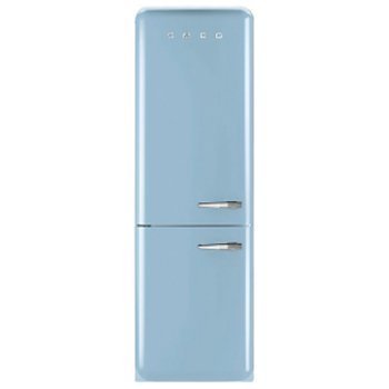 Smeg FAB32UPBLN 24" 50's Retro Style Bottom Freezer Refrigerator with 10.74 cu. ft. Capacity No Frost Fast-Freezing...