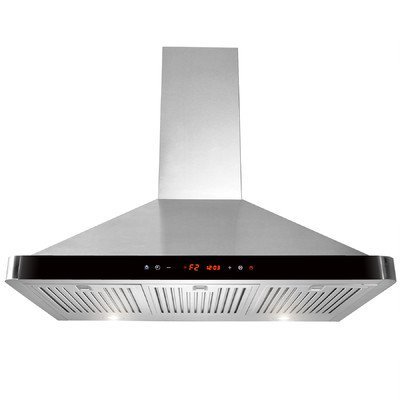 36" 400 CFM Convertible Wall Mount Range Hood Finish: Black N2