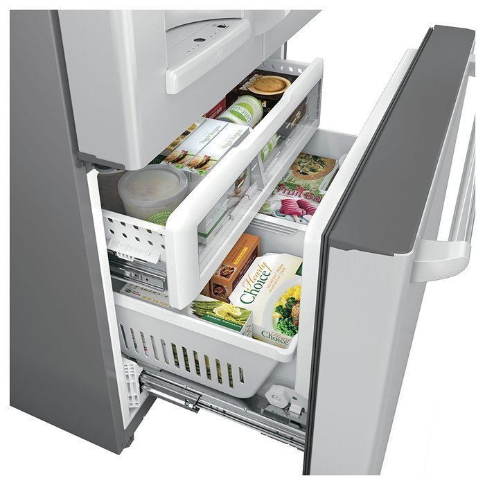 G.E. CYE22USHSS Caf CYE22USHSS 22.2 Cu. Ft. Stainless Counter-Depth French Door Refrigerator with Keurig N4