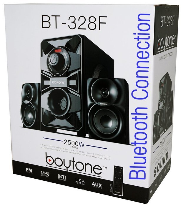 Boytone BT-328F, 2.1 Wireless Bluetooth Multi Media speaker, powerful home theater speaker systems, FM Radio,... N2