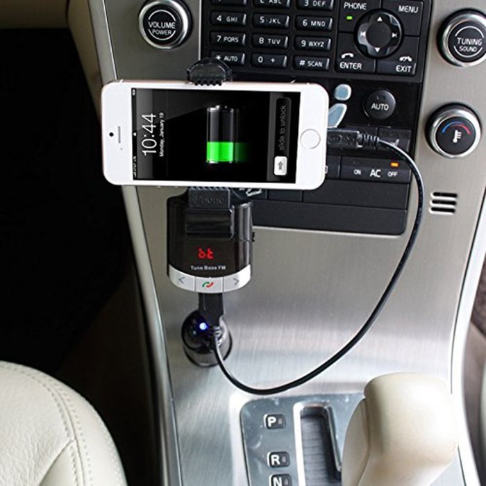 PowerLead Ckit PCK023 Wireless FM Transmitter, Stream Music for Car Stereo System for Smartphone, iPad/iPod, Tablet... N16