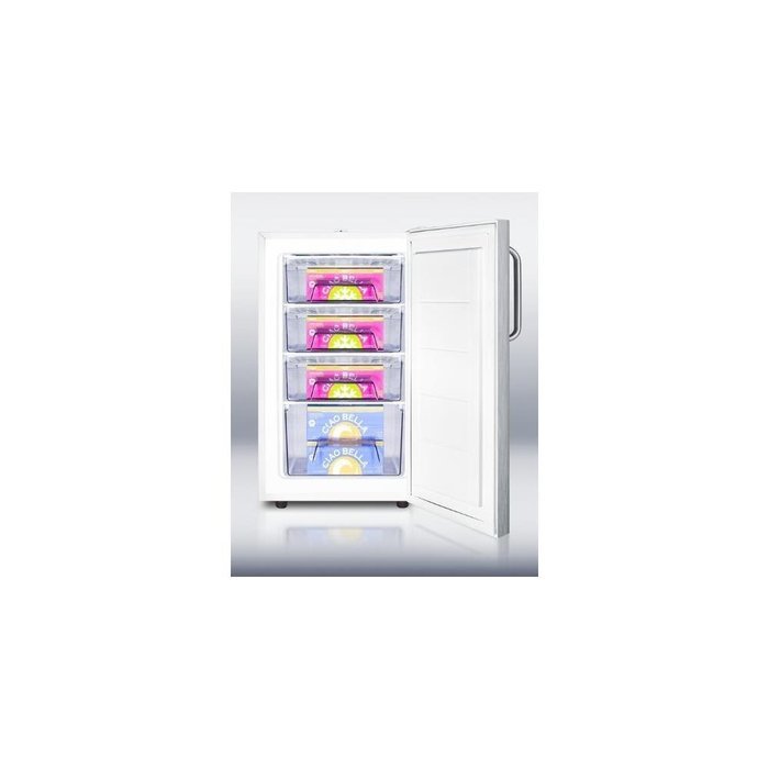 Summit FS407L7CSSADA: Commercially listed ADA Compliant 20" wide built-in undercounter all-freezer, -20(degree...