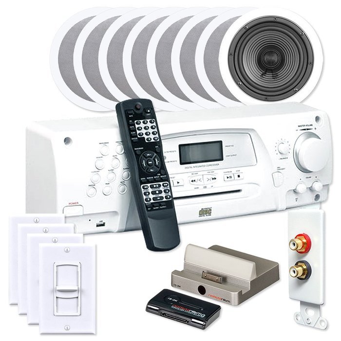 OEM Systems In-Wall Stereo System Bluetooth Quad Kit (IW-SYS3 Blue Quad)