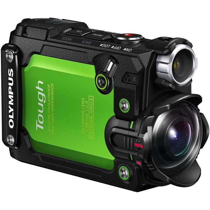 Olympus Stylus TG-Tracker Waterproof 4K Action Cam Green Accessory Bundle includes Camera, 43" Telescopic Selfie... N7