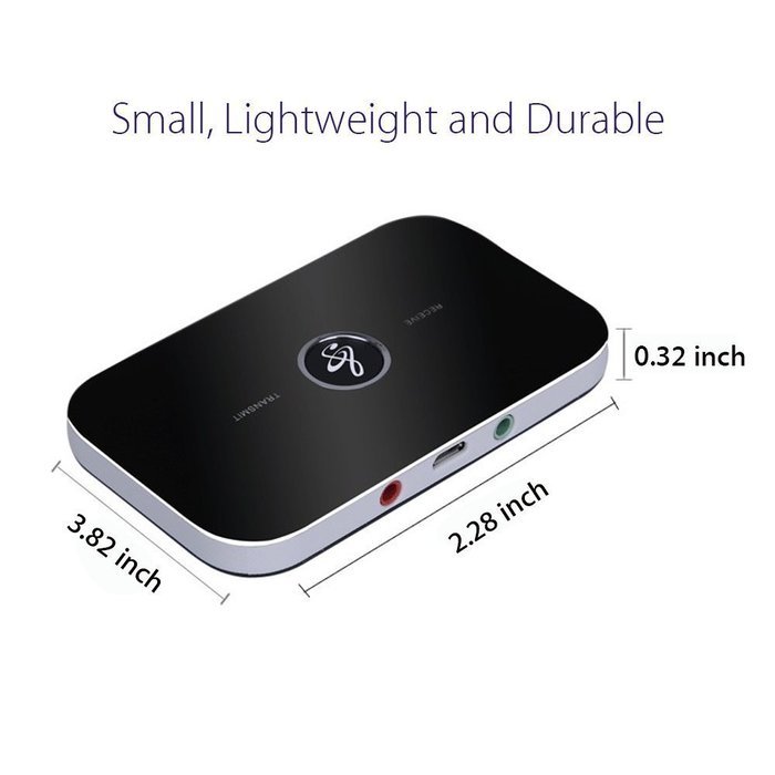 Bluetooth 4.1 Music Adapter, Lollipop 2-in-1 Wireless Audio A2DP Transmitter Receiver 3.5mm Stereo Output for... N5
