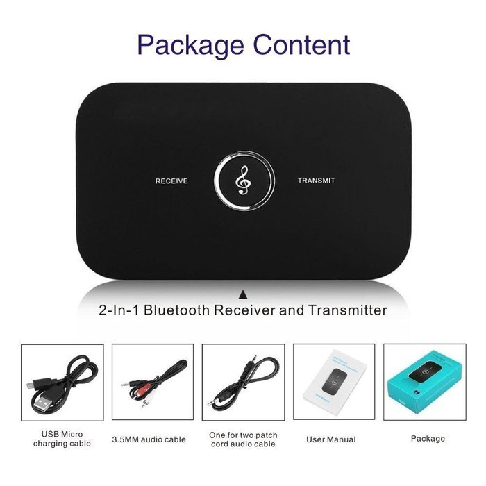 Bluetooth 4.1 Music Adapter, Lollipop 2-in-1 Wireless Audio A2DP Transmitter Receiver 3.5mm Stereo Output for... N6