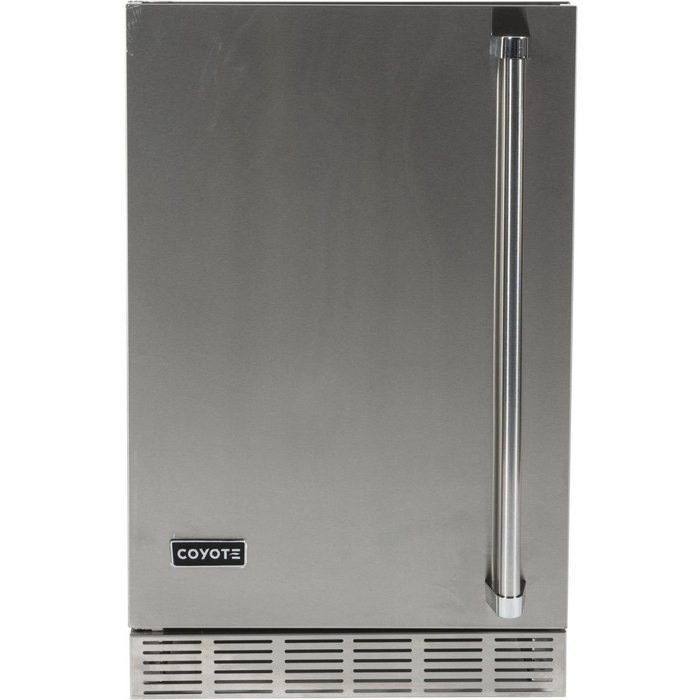 Coyote 21-inch 4.1 Cu. Ft. Left Hinge Outdoor Stainless Steel Compact Refrigerator - Cbir N2