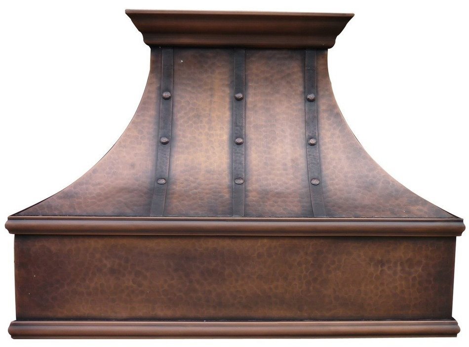 Copper Best H7 362127LT Copper Kitchen Hood Vent Wall Mount Antique 36 in