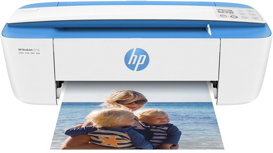 HP - Deskjet 3755 Wireless All-In-One Instant Ink Ready Printer N2