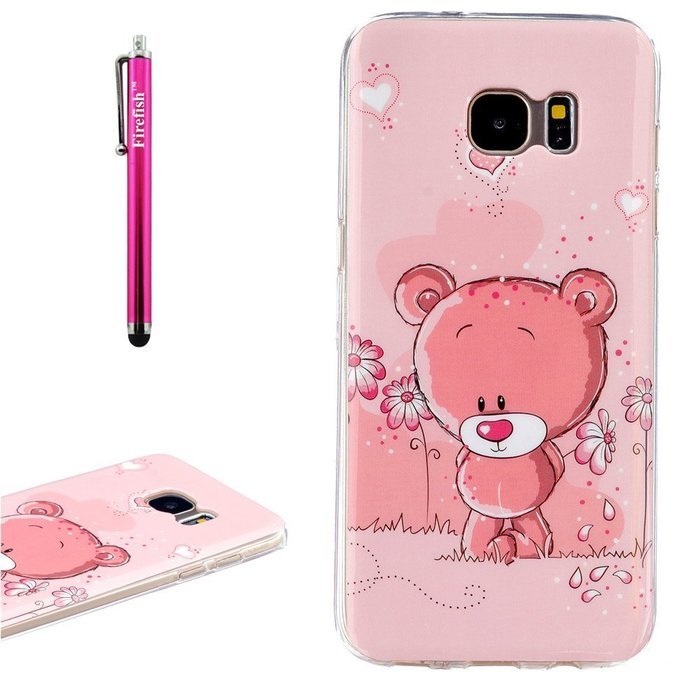Galaxy S7 Edge Case, Firefish [Fashion Style] [Anti-slip] Ultra Slim Exact Fit Lightweight Flexible TPU Soft Back... N94