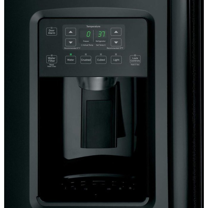 GE GSE25HGHBB 25.4 Cu. Ft. Black Side-By-Side Refrigerator - Energy Star N4