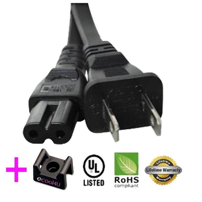 2 Prong AC Power Cord for Dell V313W V313 All-In-One Wireless Inkjet Printer - 3ft &hellip;