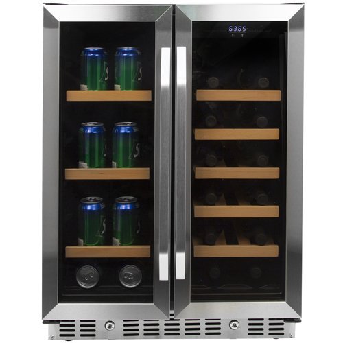 EdgeStar 24 Inch Built-In Wine and Beverage Cooler with French Doors N5