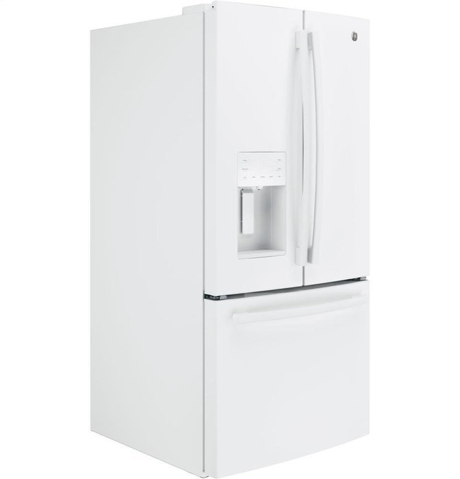 GE GFE24JGKWW 33" Energy Star Qualified French-Door Refrigerator with 23.8 Cu. Ft. Capacity, in White N7