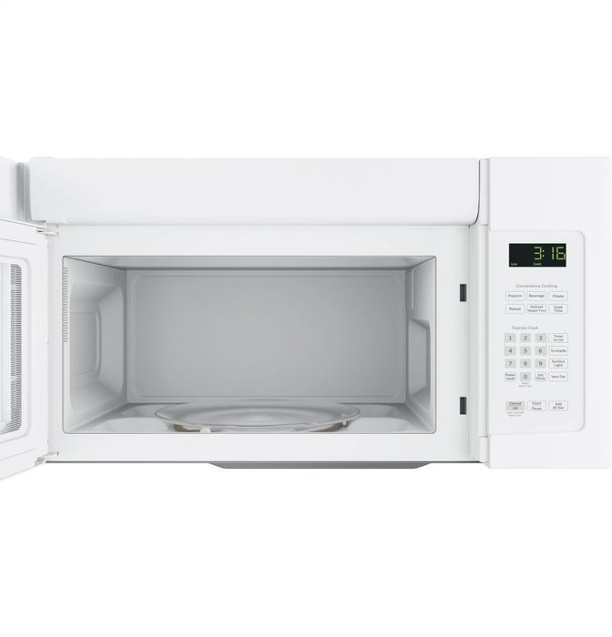 GE JNM3163DJWW 1.6 Cu. Ft. White Over-the-Range Microwave N2