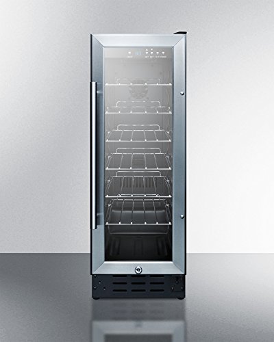 Summit SCR1225 12" Built In Beverage Center With 2.2 cu. ft. Capacity 6 Slide Out Wired Shelves Digital Thermostat... N2