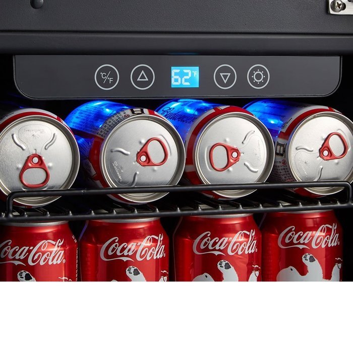 Kalamera 24" Beverage Refrigerator 175 Can Built-in or Freestanding Single Zone Touch Control N3