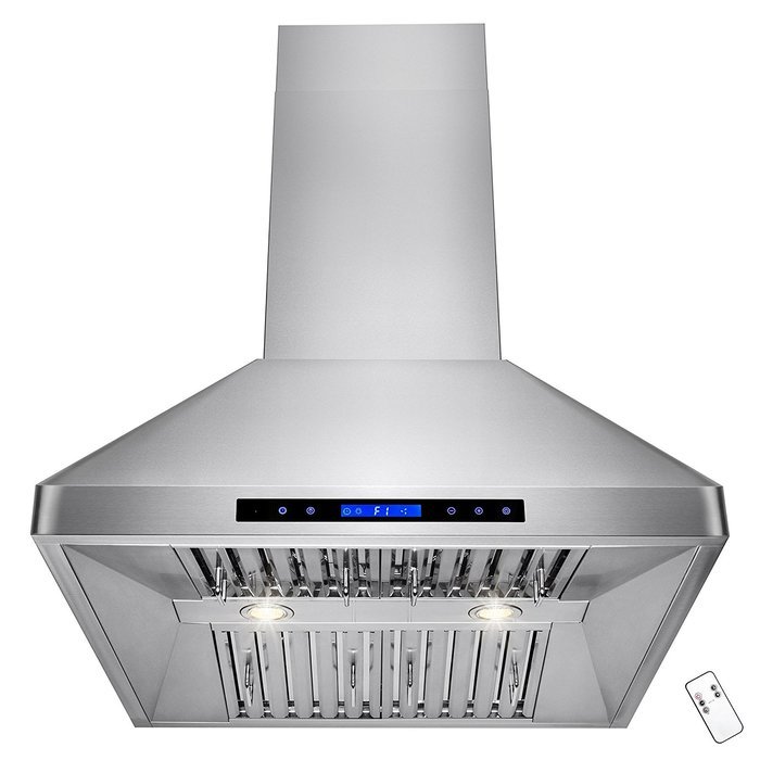 AKDY 30" Stainless Steel Wall Mount Style Touch Screen Control Kitchen Vent Fan Range Hood N3