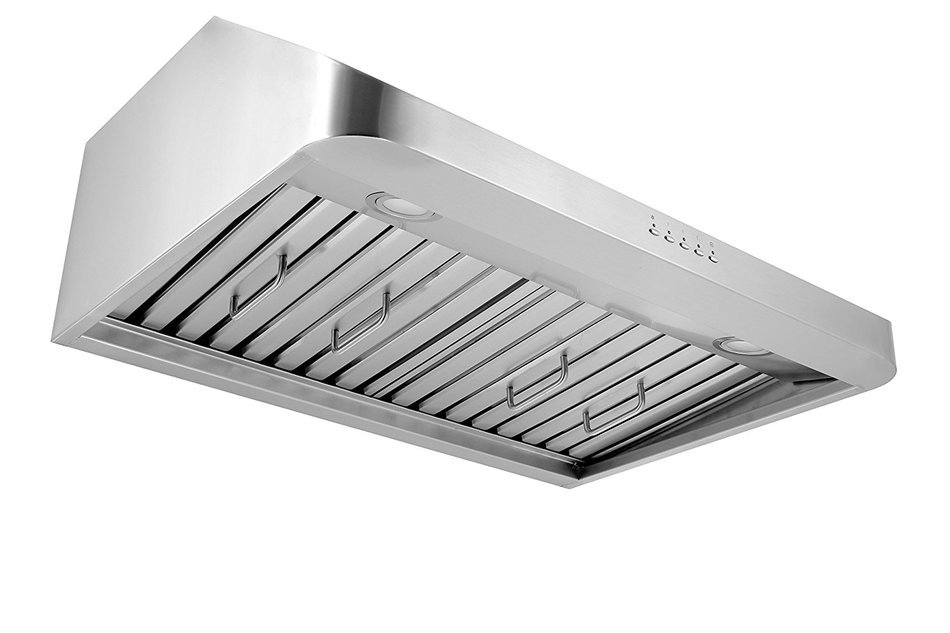 Thorkitchen HRH3602U 36" Under Cabinet Range Hood with 900 CFM Push Control, Stainless Steel
