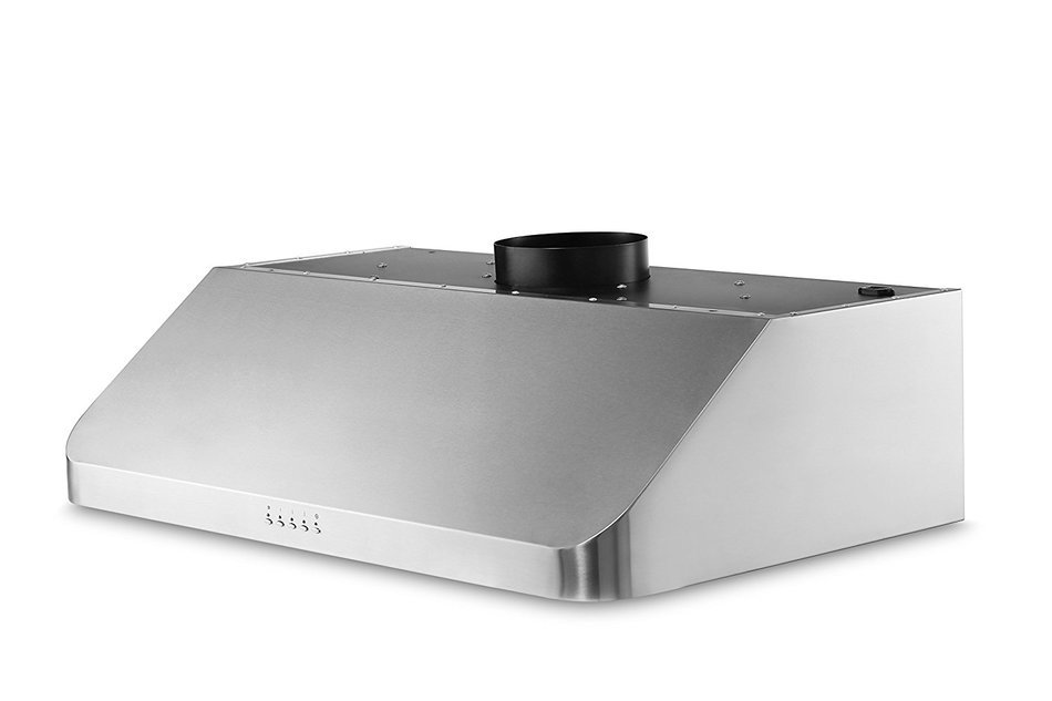 Thorkitchen HRH3602U 36" Under Cabinet Range Hood with 900 CFM Push Control, Stainless Steel N2