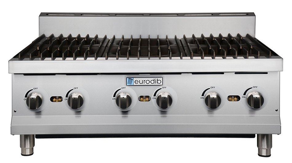 Eurodib HP636 Stainless Steel 6 Burners Hot Plate N2