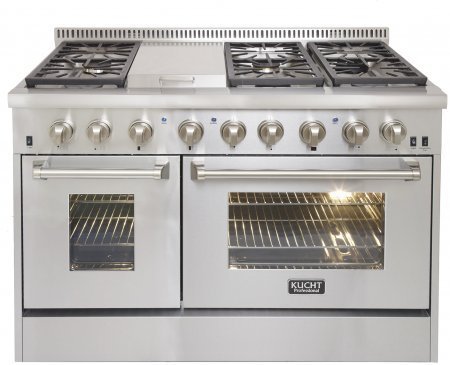 Kucht KRD486FLP 48" Dual Fuel Freestanding Range with 6 Burners, in Stainless Steel