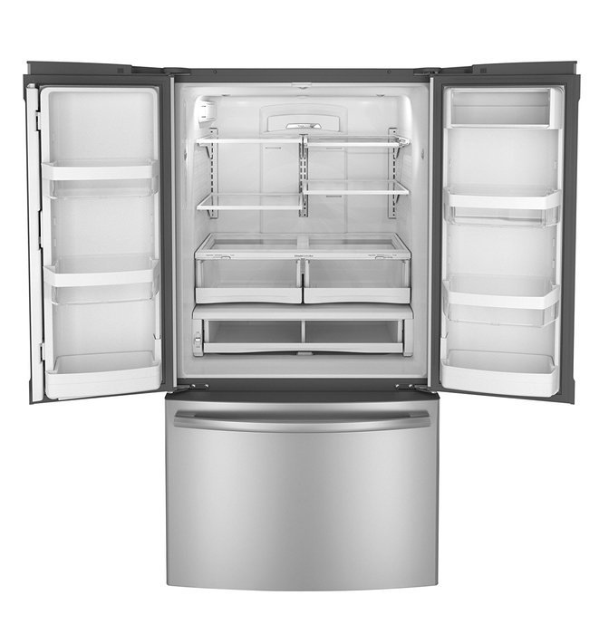 GE GNE26GSDSS 26.3 Cu. Ft. Stainless Steel French Door Refrigerator - Energy Star N4