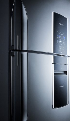 Summit Ingenious FF1935PL 30" Counter Depth Top Freezer Refrigerator in Platinum: Right Hinge N4