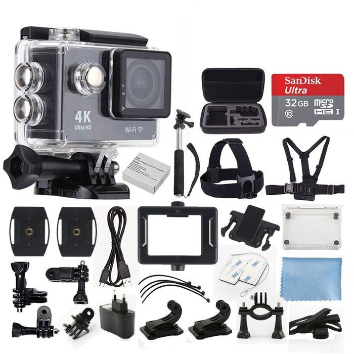 4K Ultra HD DV 16MP 1080p 60fps Sports Action Camera (Black) - Wi-Fi ...